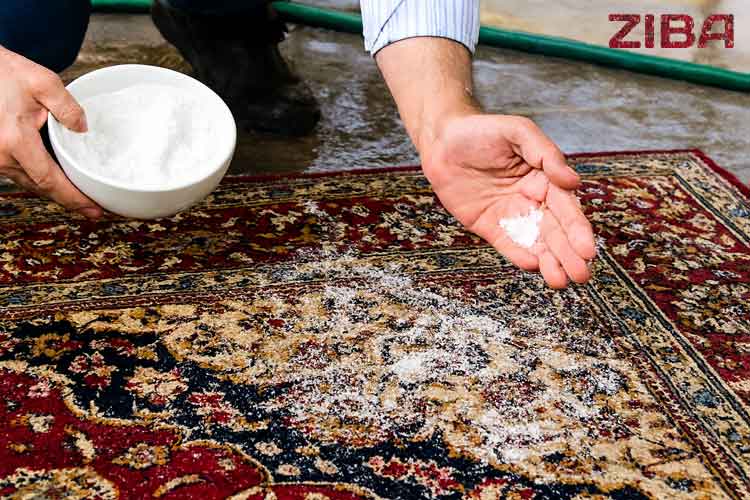 شستن فرش با نمک