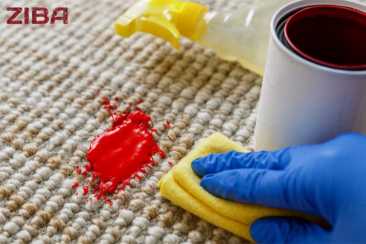 پاک کردن لکه رنگ روغنی از فرش